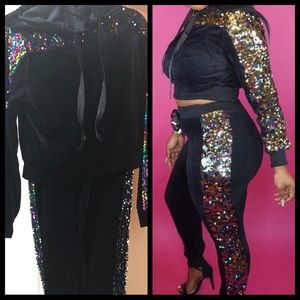 Sparkle 2 piece sweatsuit